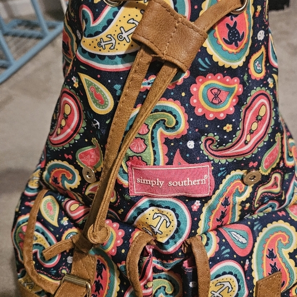 Simply Southern Bag Paisley Multi-Pocket Backpack Full Size - Picture 3 of 4